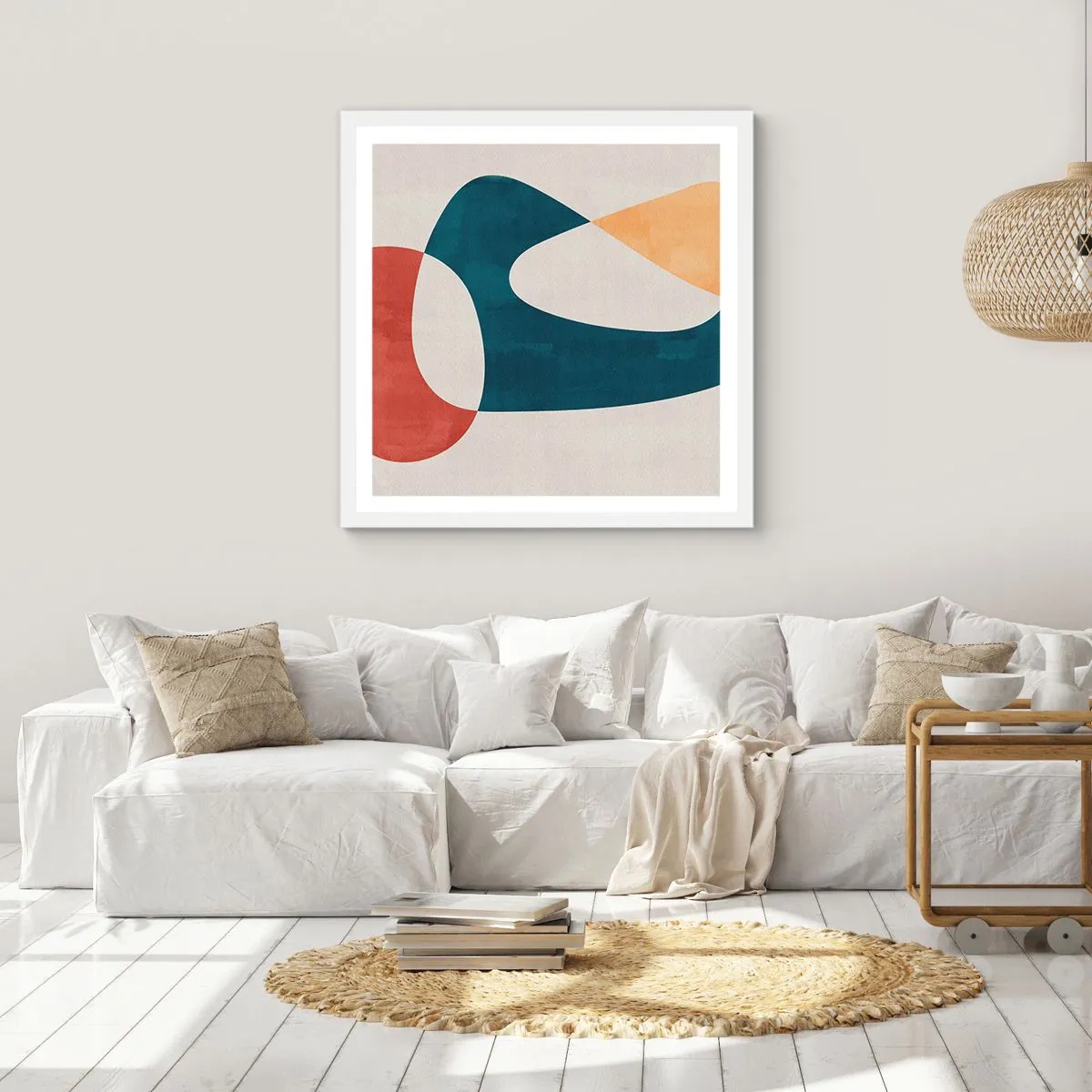 Poster in einem weißen Rahmen - Einflüsse und Metamorphosen - 50x50 cm