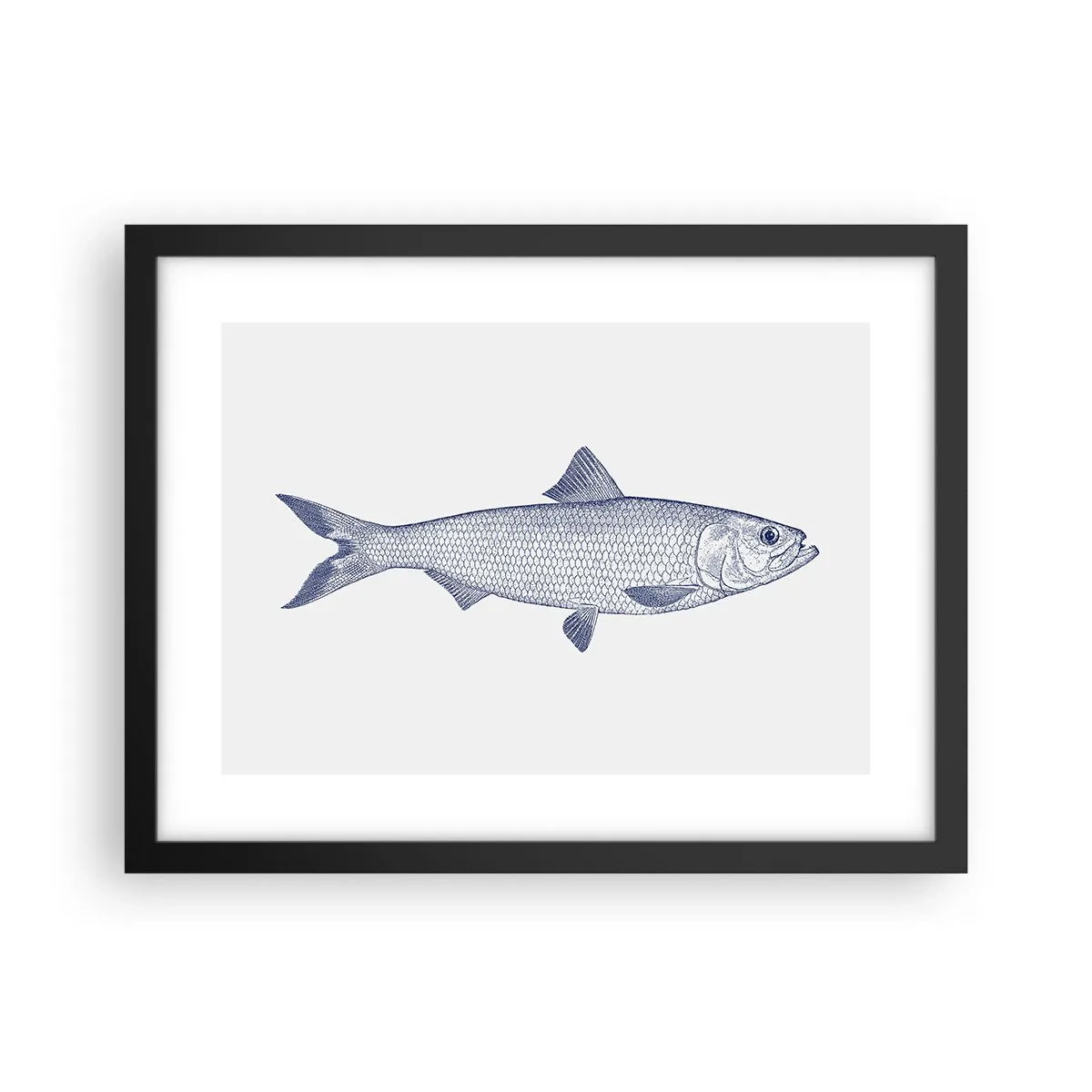 Poster in einem schwarzem Rahmen - Grüße aus den nördlichen Meeren - 40x30 cm