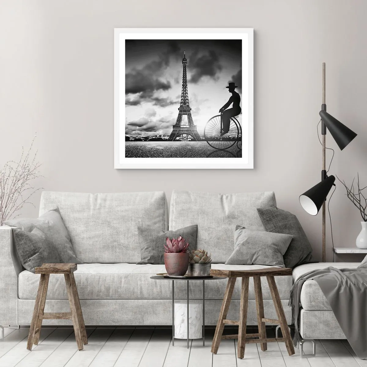 Poster in einem weißen Rahmen - Sehnsucht nach Belle Epoque - 60x60 cm