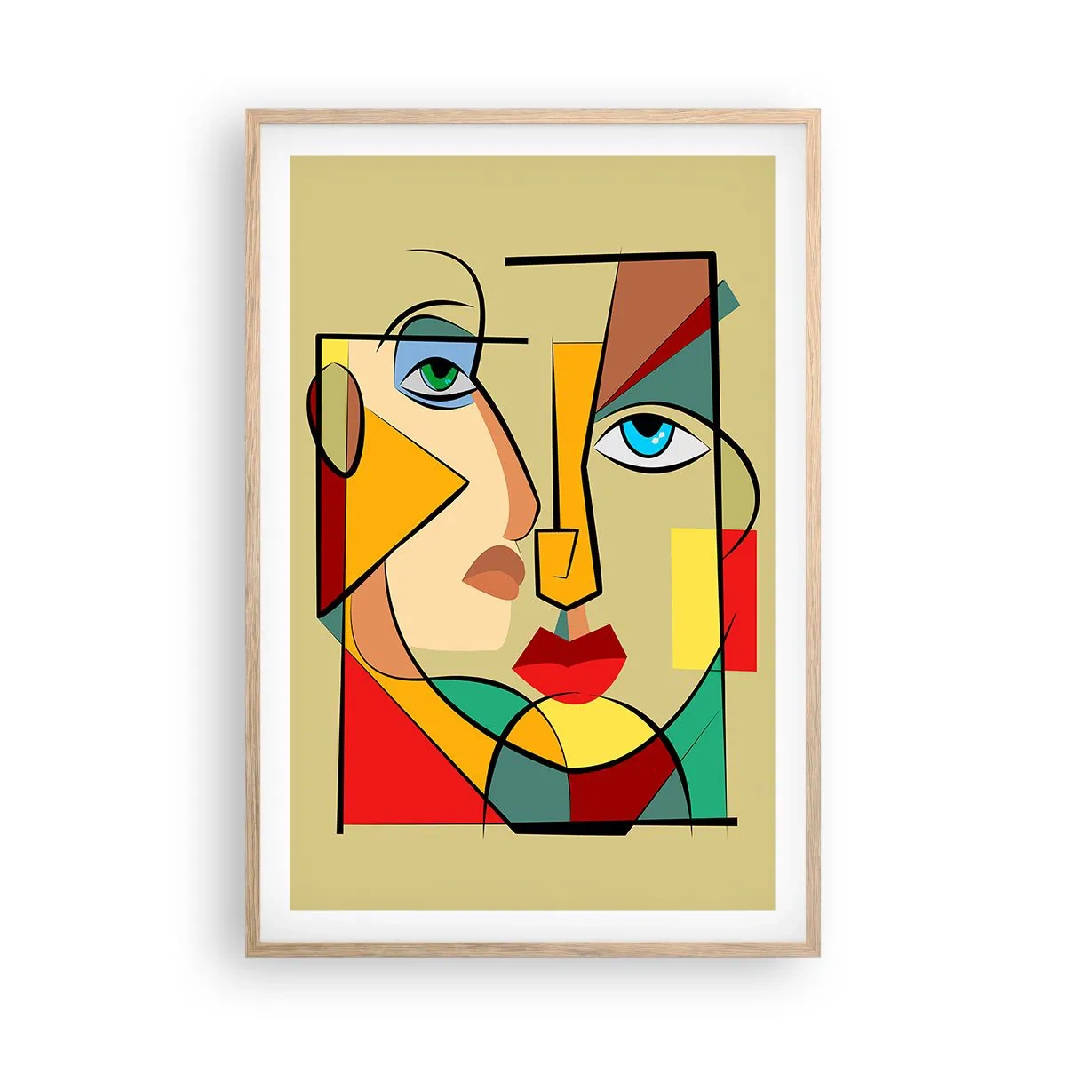 Poster in einem Rahmen aus heller Eiche - Passendes Paar - 61x91 cm