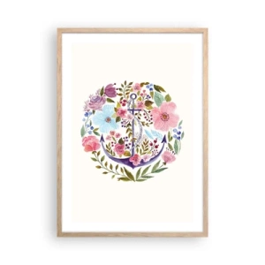 Poster in einem Rahmen aus heller Eiche - Guter Traum eines Seemanns - 50x70 cm