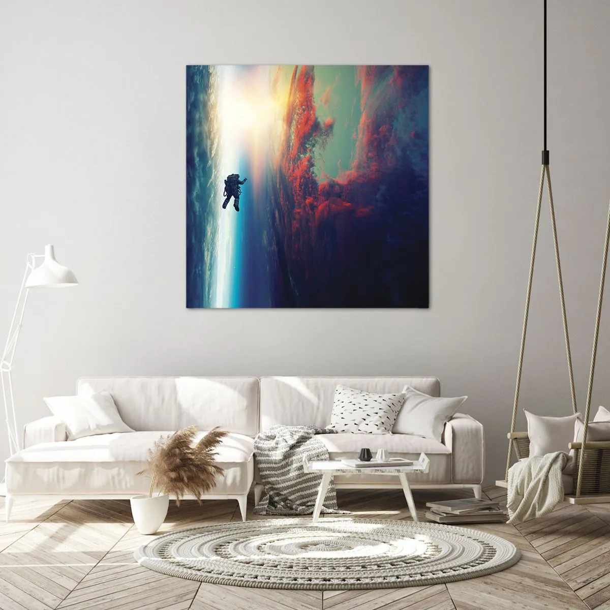 Bild auf Leinwand - Leinwandbild - Sich dem Universum stellen - 30x30 cm