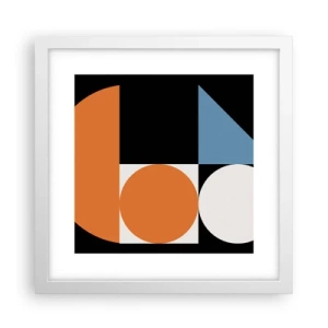 Poster in einem weißen Rahmen - Bebilderte Anordnung - 30x30 cm