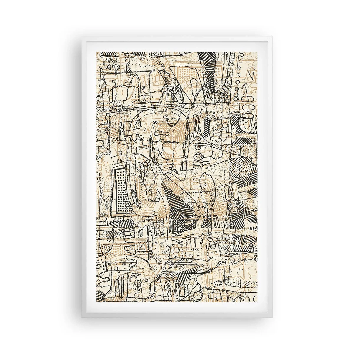 Poster in einem weißen Rahmen - Es wartet darauf, entschlüsselt zu werden - 61x91 cm