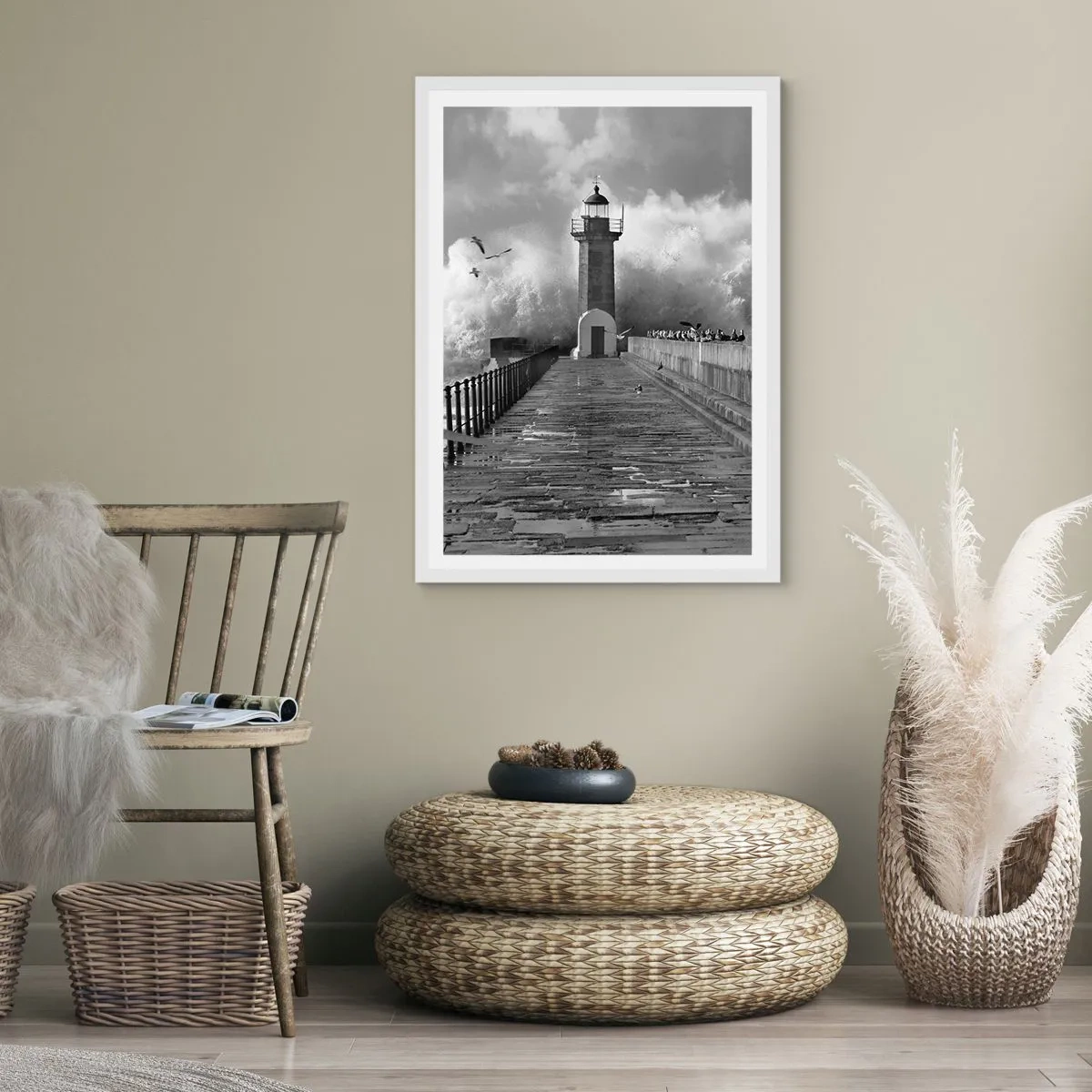 Poster in einem weißen Rahmen - Furchtlos - 40x50 cm