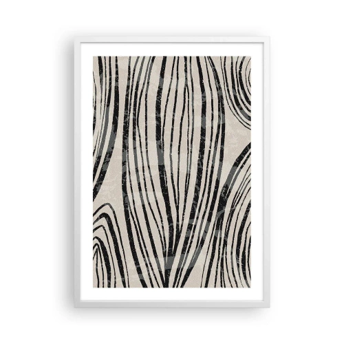 Poster in einem weißen Rahmen - Linienpool - 50x70 cm