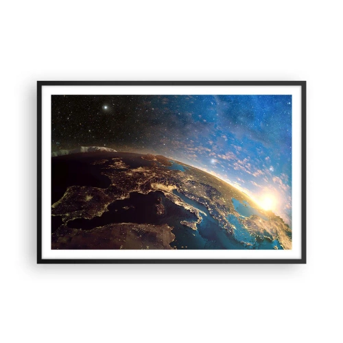 Poster in einem schwarzem Rahmen - Schauen wir uns aus der Ferne an - 91x61 cm