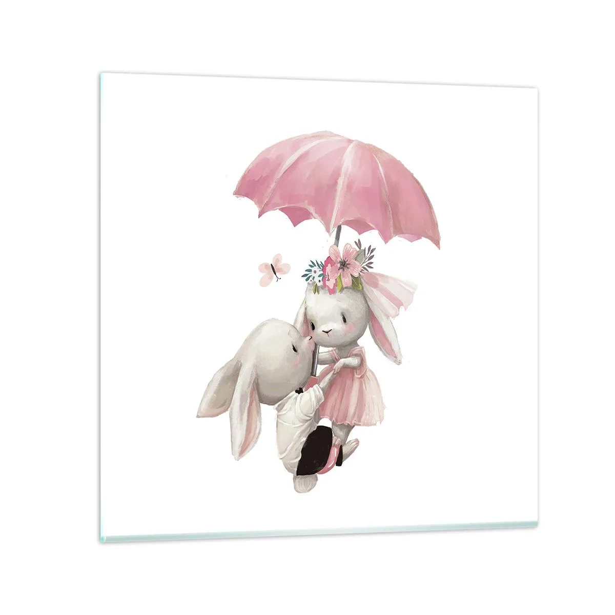 Glasbild - Bild auf glas - Das ist eben Liebe - 50x50 cm