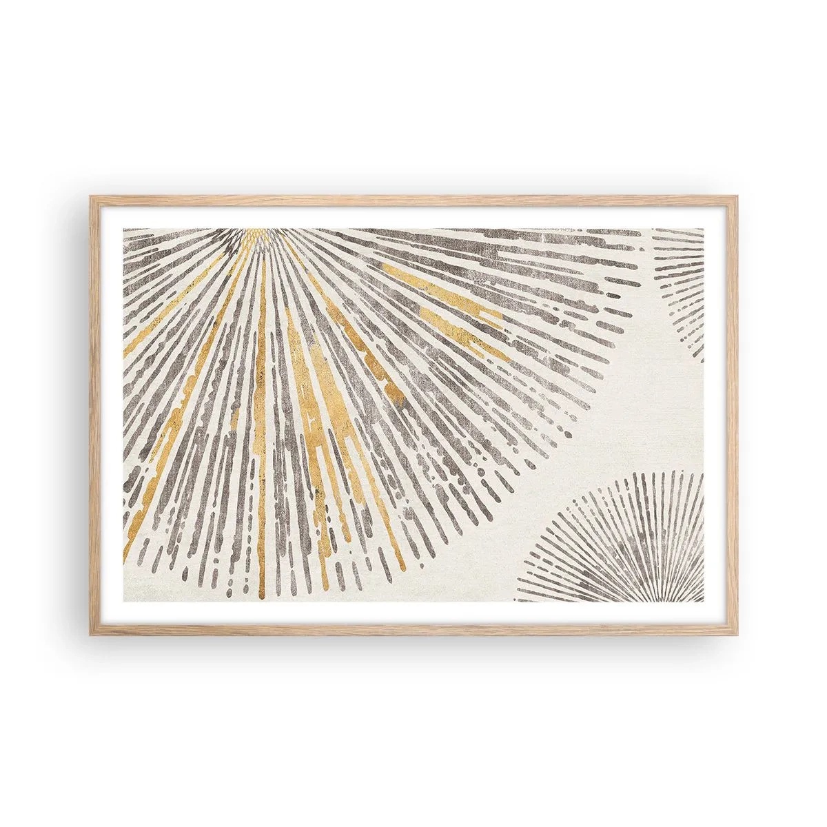 Poster in einem Rahmen aus heller Eiche - Schönheit des Strahls - 91x61 cm