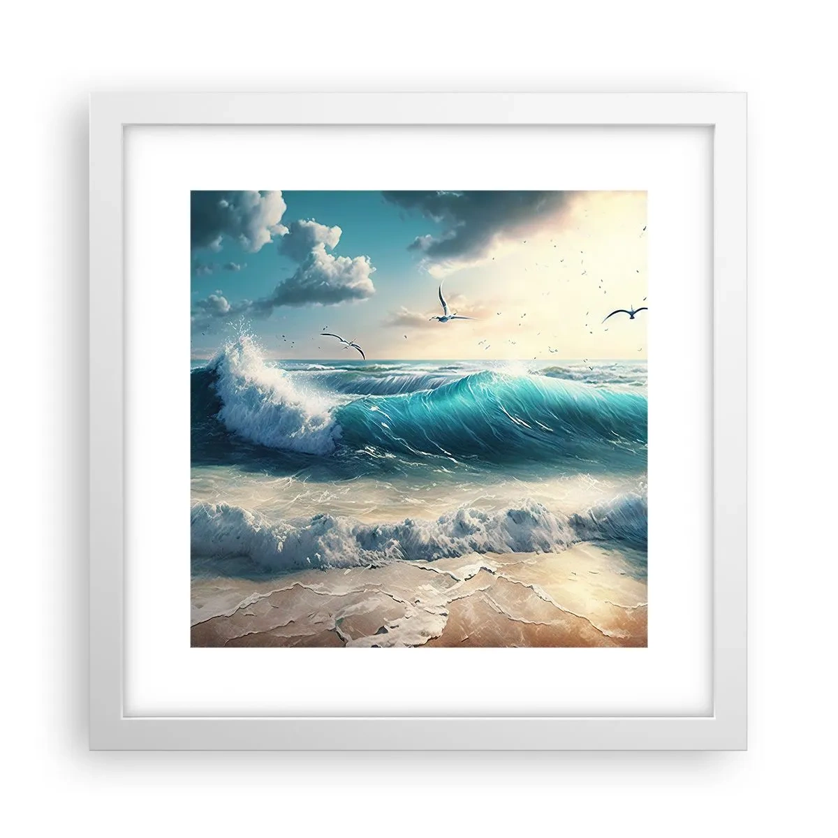 Poster in einem weißen Rahmen - Es summt nur für dich - 30x30 cm