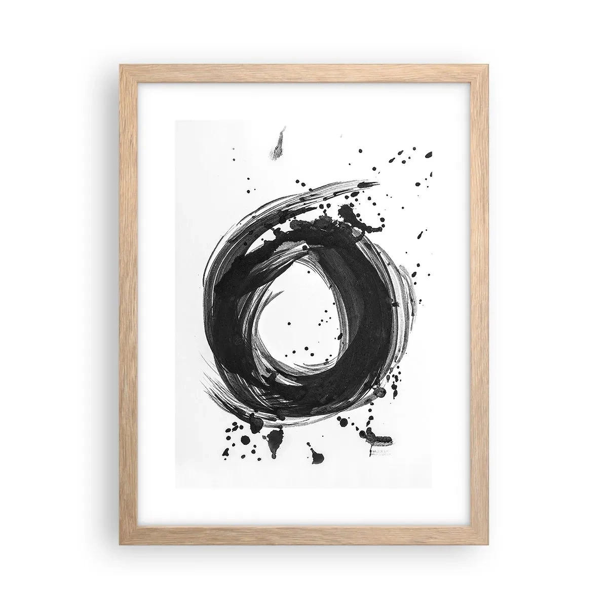 Poster in einem Rahmen aus heller Eiche - Der Wirbel der Schöpfung - 30x40 cm