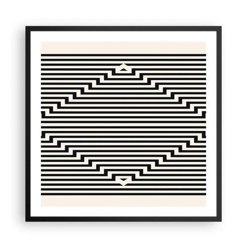 Poster in einem schwarzem Rahmen - Geometrische Illusion - 60x60 cm