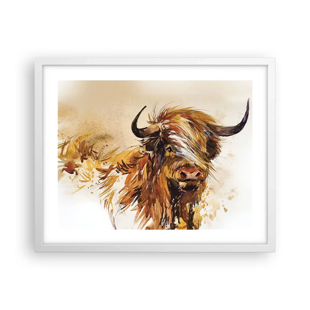 Poster in einem weißen Rahmen - Stolz des Jägers - 50x40 cm