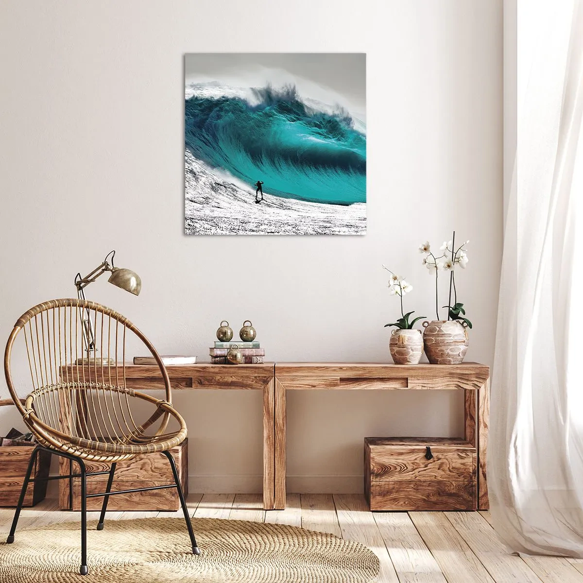 Bild auf Leinwand - Leinwandbild - Herausforderung angenommen - 60x60 cm