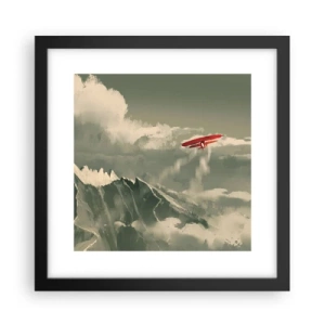 Poster in einem schwarzem Rahmen - Furchtloser Pionier - 30x30 cm