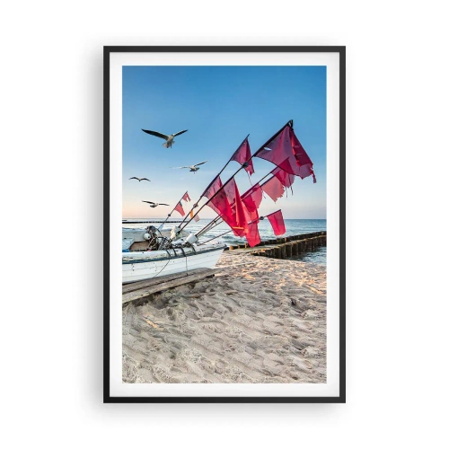Poster in einem schwarzem Rahmen - Wohlverdiente Ruhe - 61x91 cm