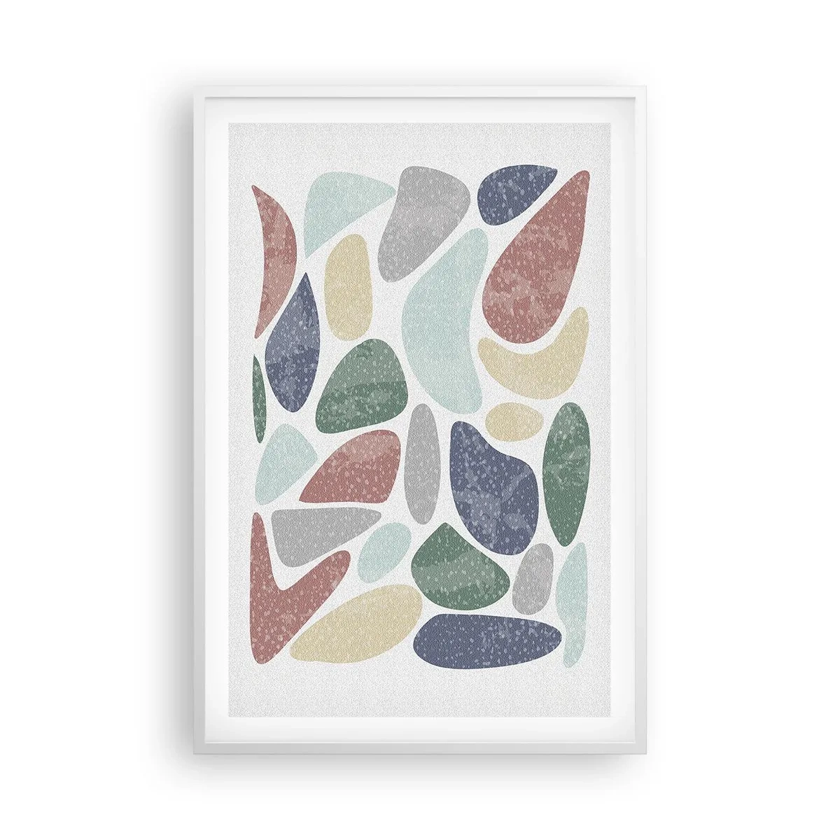 Poster in einem weißen Rahmen - Mosaik aus pulverförmigen Farben - 61x91 cm