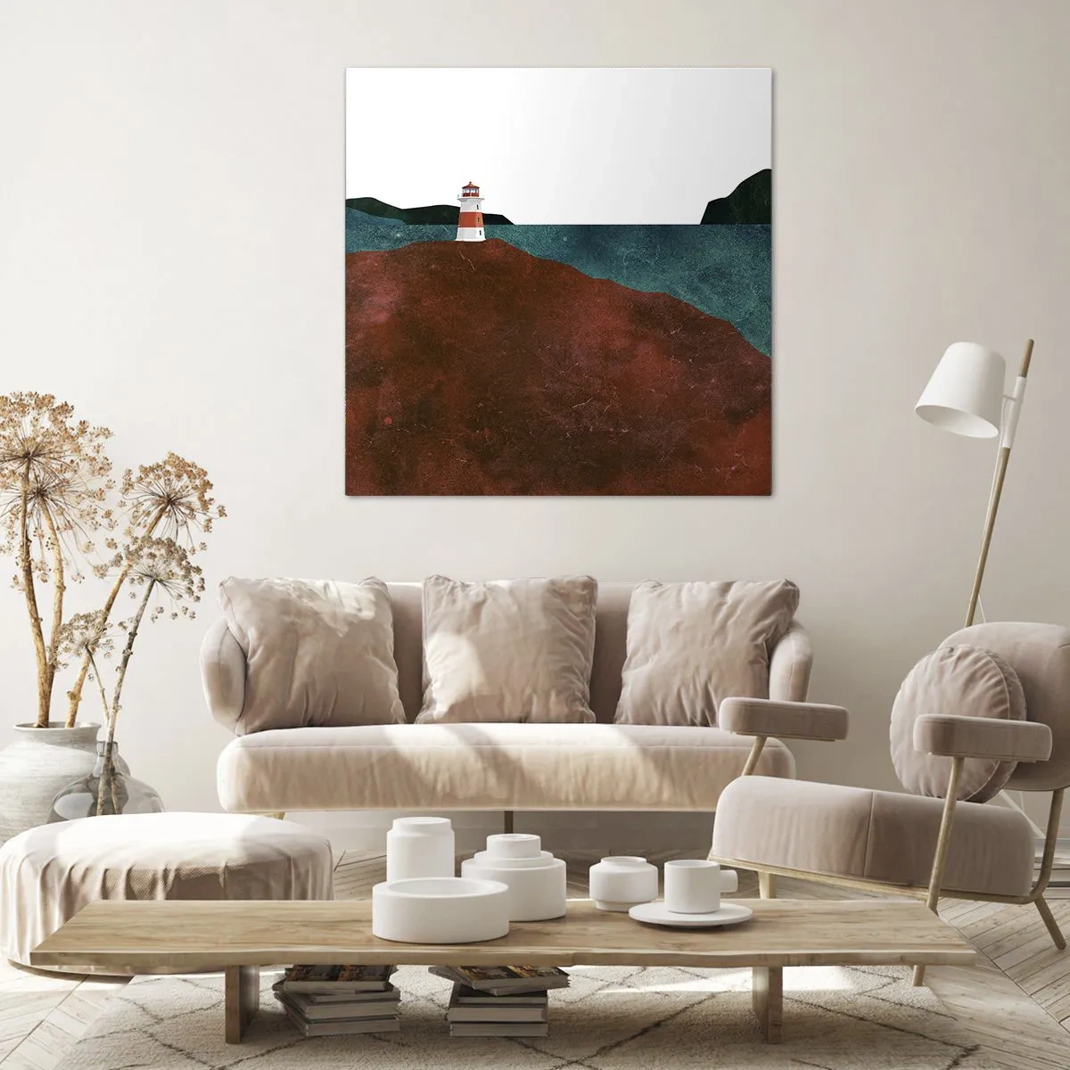 Bild auf Leinwand - Leinwandbild - Aufs Meer starren - 50x50 cm
