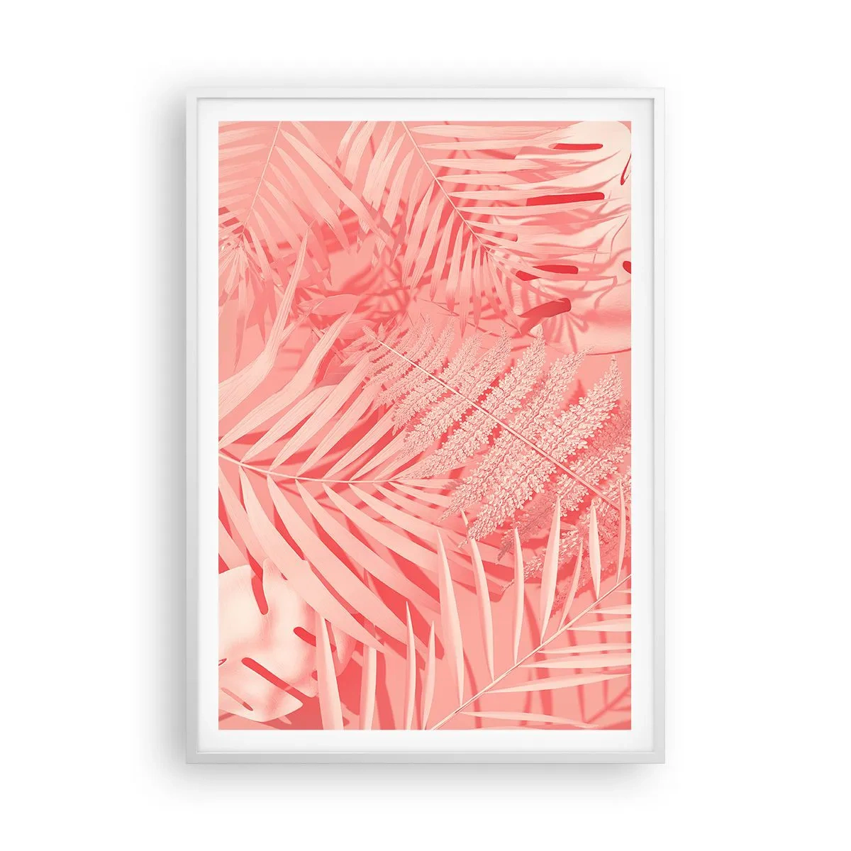 Poster in einem weißen Rahmen - Rosa Konzept - 70x100 cm