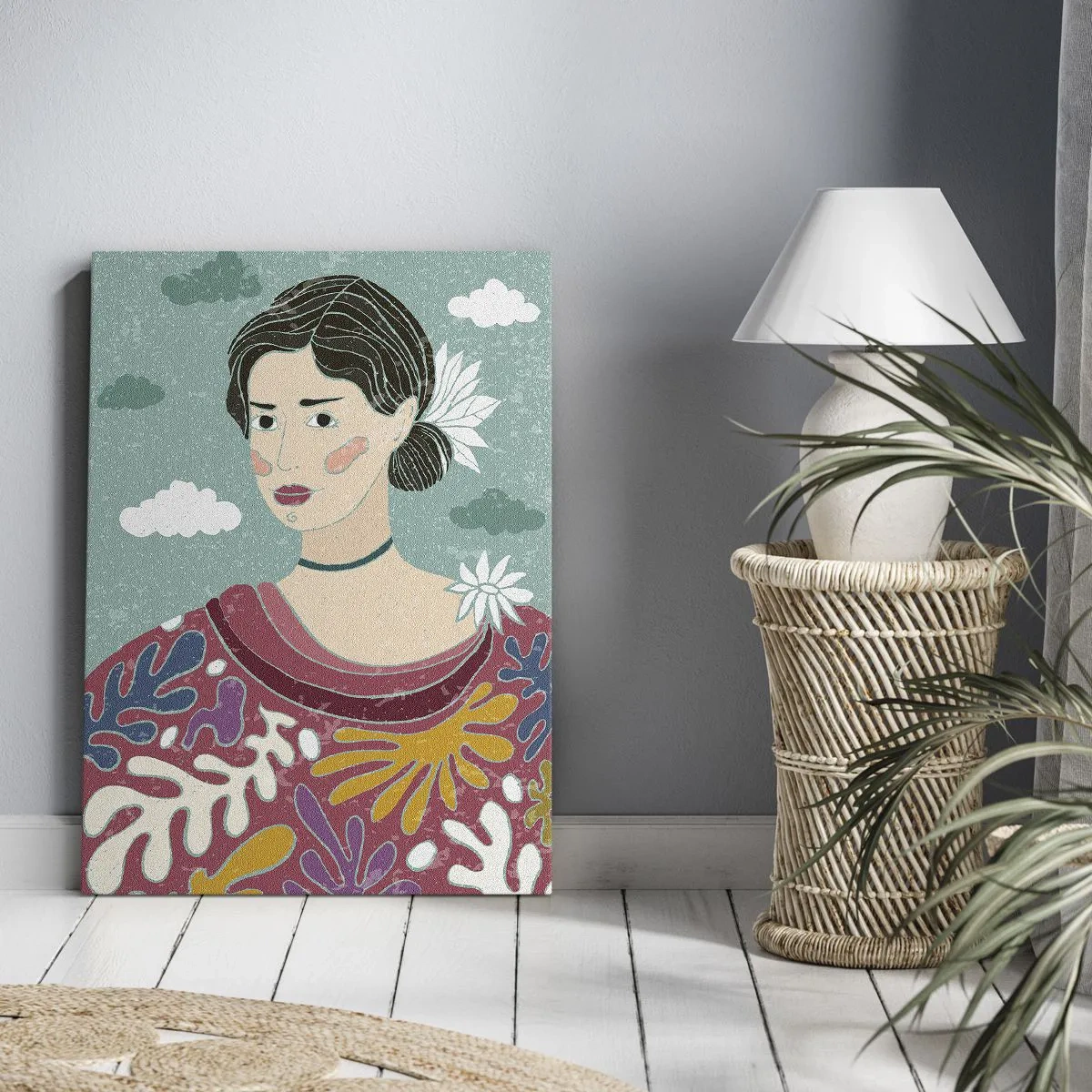 Bild auf Leinwand - Leinwandbild - Mit Melancholie im Blick - 80x120 cm