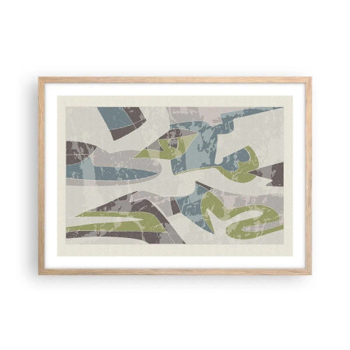 Poster in einem Rahmen aus heller Eiche - Komposition hinter dem Glas - 70x50 cm