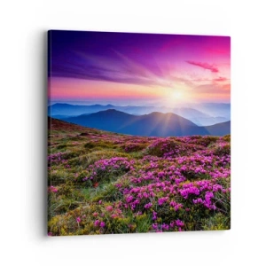 Bild auf Leinwand - Leinwandbild - Kräuter dufteten nach frischen Trauben von den Feldern - 40x40 cm