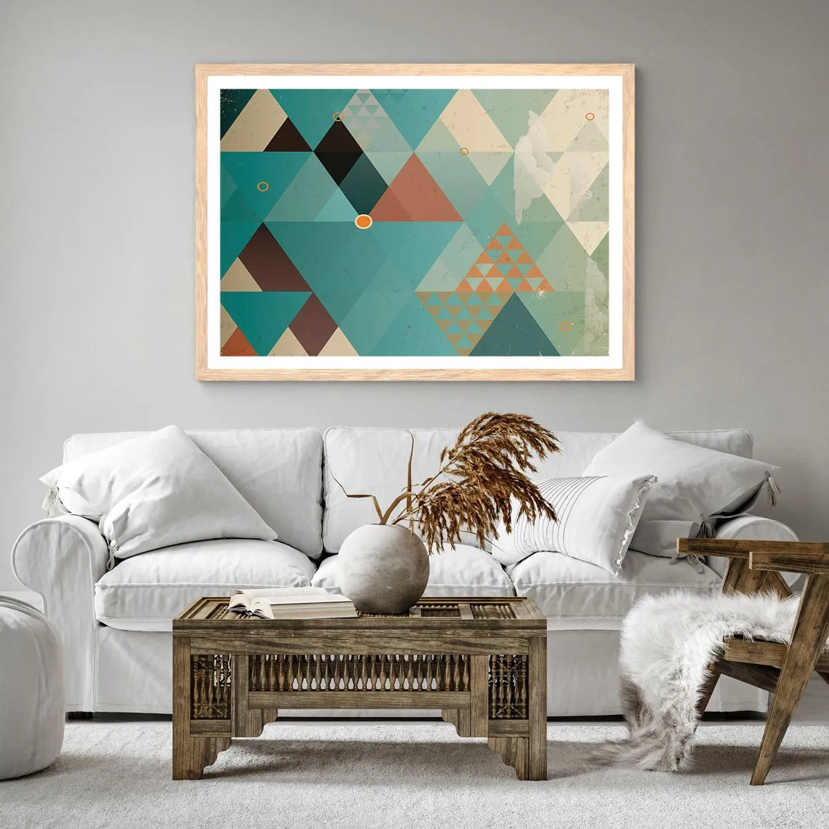 Poster in einem Rahmen aus heller Eiche - Einheit der Vielheit, Vielheit der Einheit - 50x40 cm