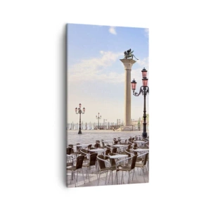 Bild auf Leinwand - Leinwandbild - Wir laden Sie ein, alles ist bereit - 45x80 cm