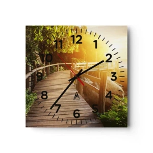 Wanduhr - Glasuhr - Noch eine Wendung, ein weiteres Wunder - 30x30 cm