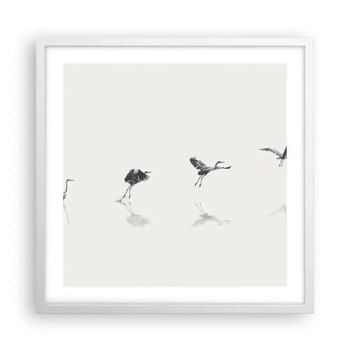 Poster in einem weißen Rahmen - Vier einfache Schritte - 50x50 cm