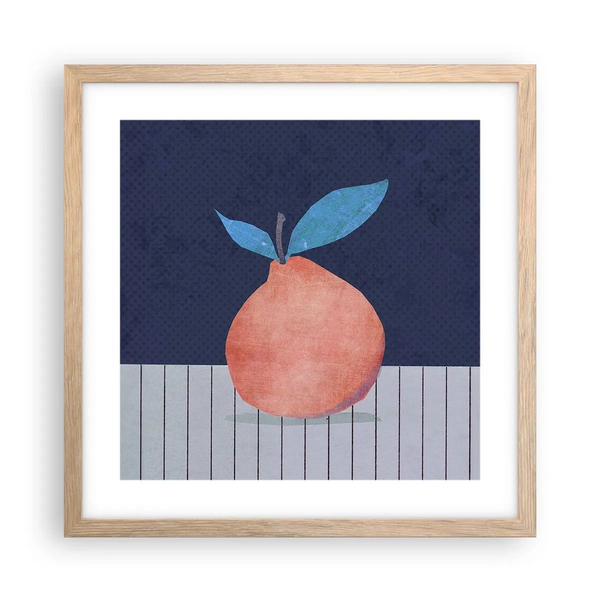 Poster in einem Rahmen aus heller Eiche - Konvexität und Ebene - 40x40 cm