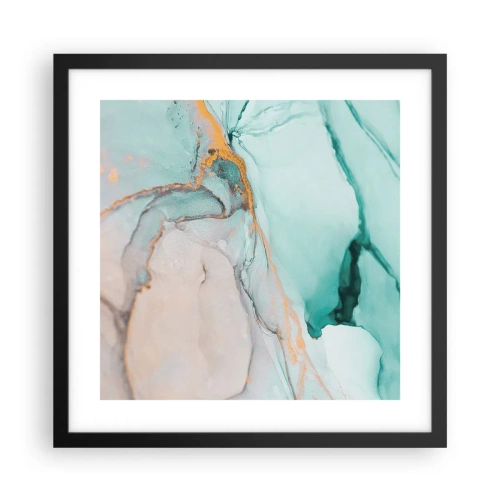 Poster in einem schwarzem Rahmen - Ein Tanz der Formen und Farben - 40x40 cm