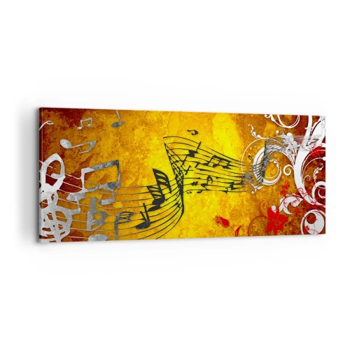 Bild auf Leinwand - Leinwandbild - Lass die Musik fließen - 100x40 cm
