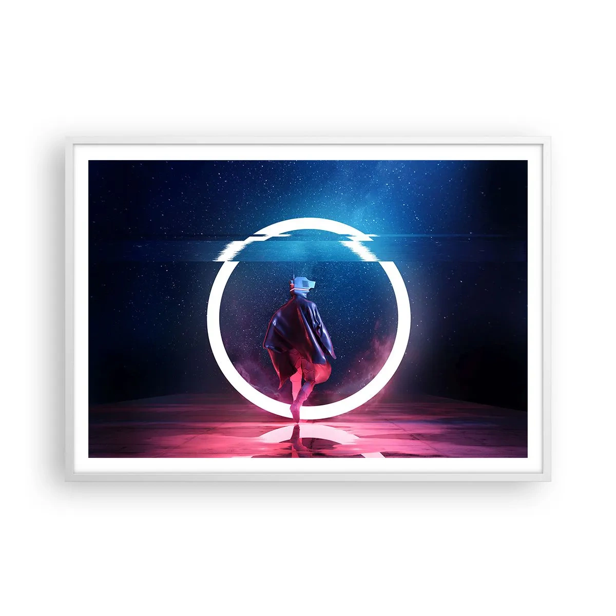 Poster in einem weißen Rahmen - Zwischen den Welten - 100x70 cm