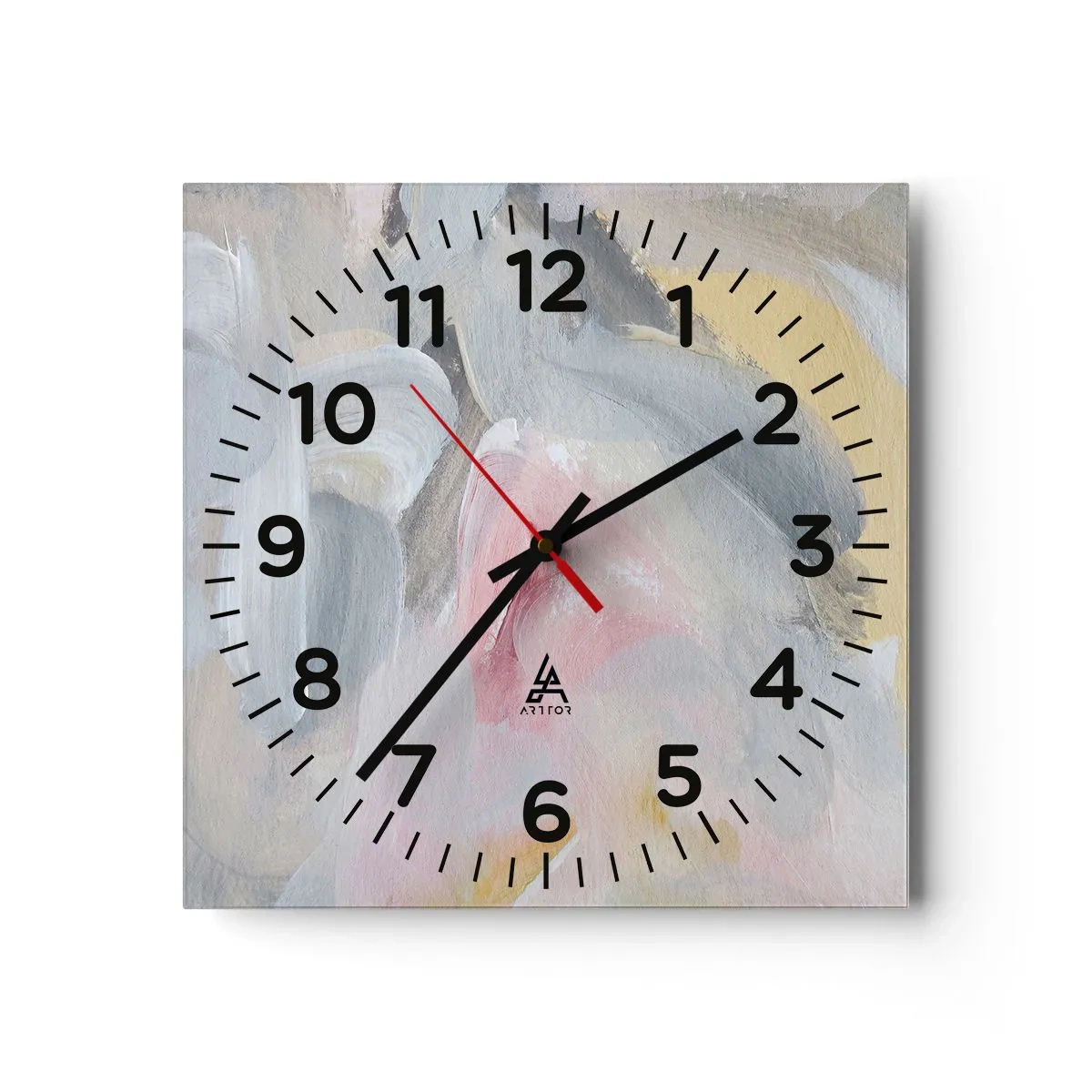 Wanduhr - Glasuhr - In einer Pastellwelt - 30x30 cm