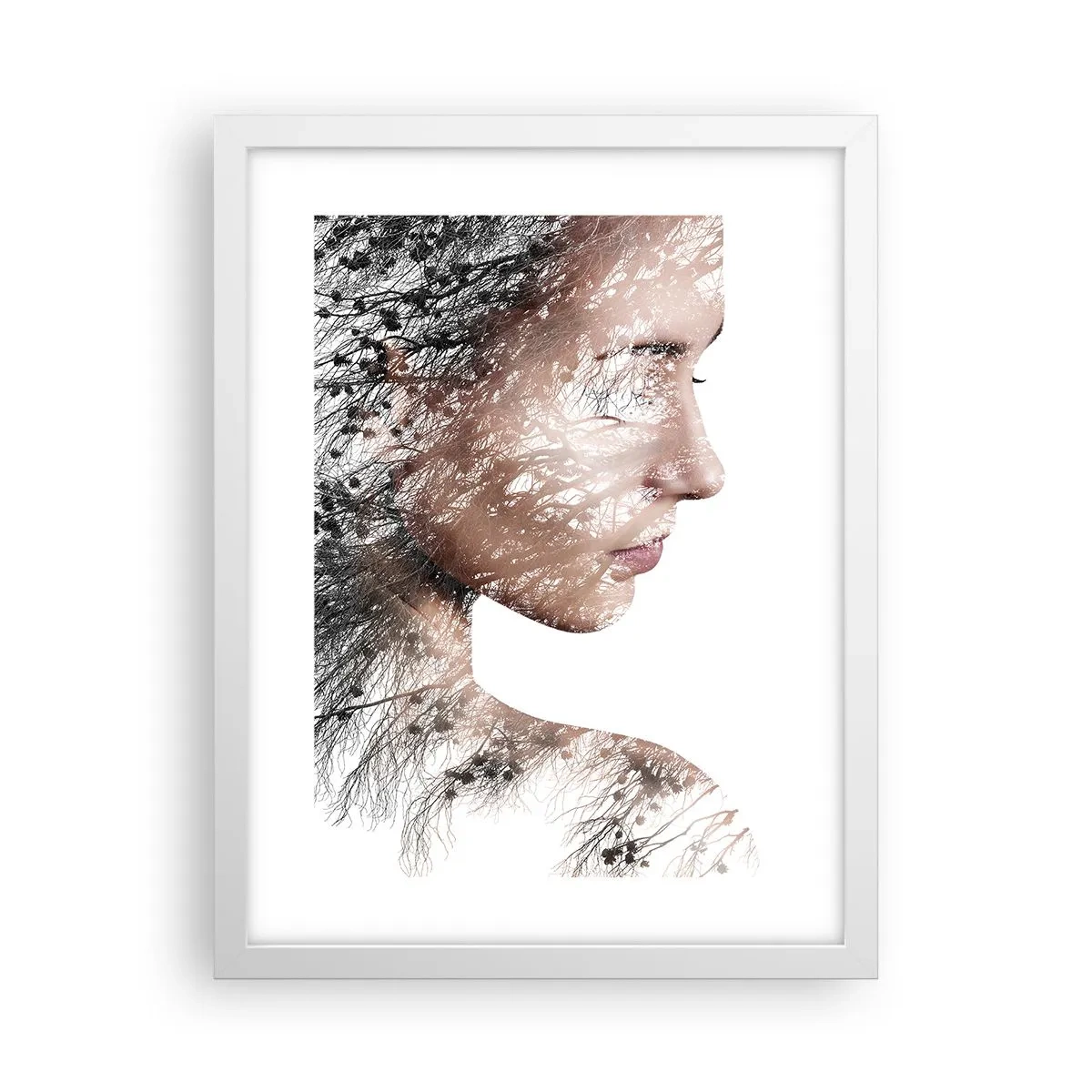 Poster in einem weißen Rahmen - Der Geist des Waldes - 30x40 cm