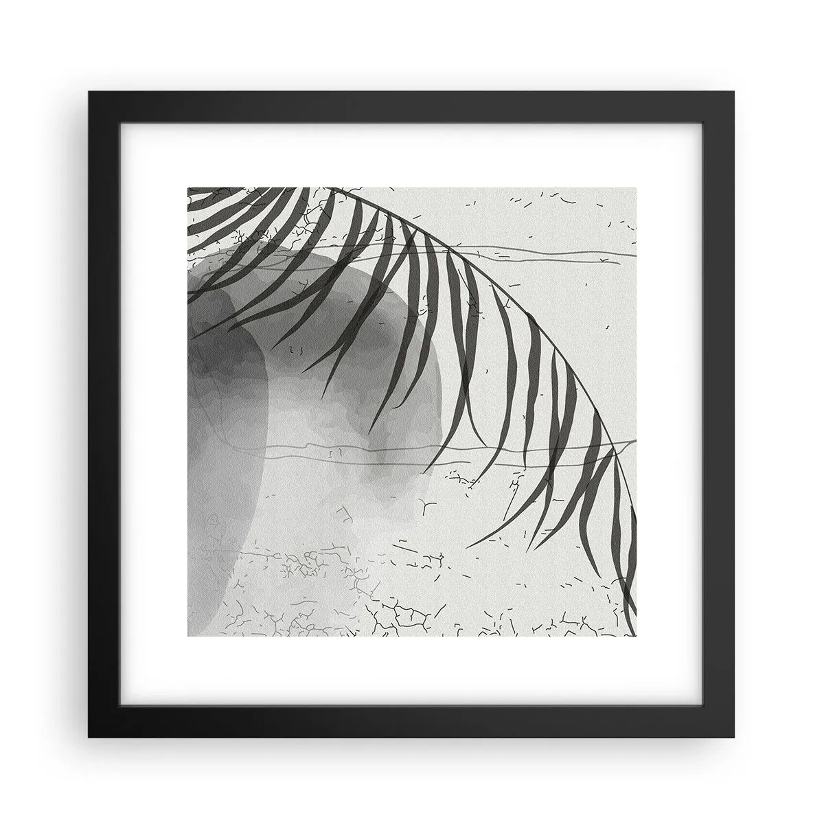 Poster in einem schwarzem Rahmen - Subtile Exotik der Natur - 30x30 cm