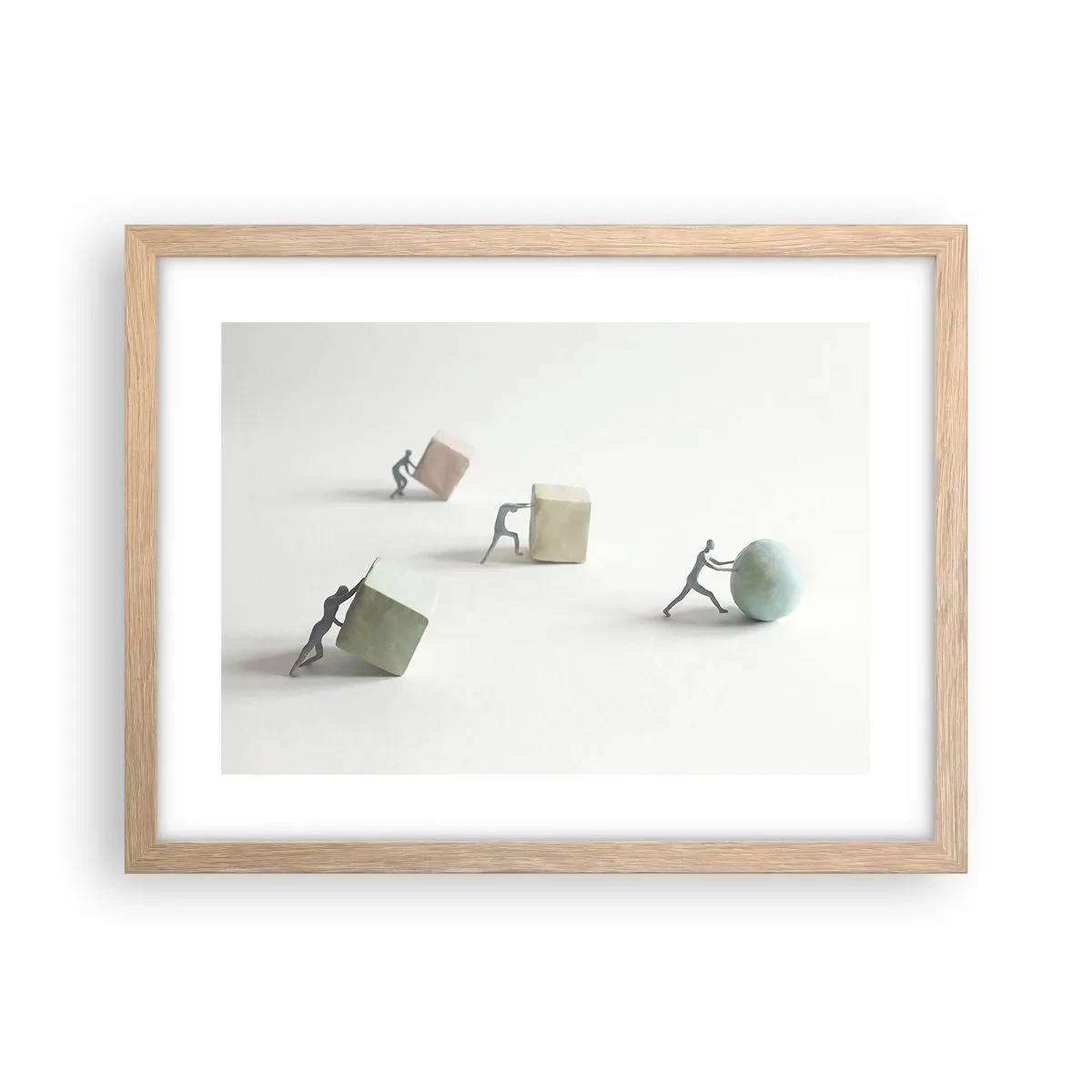 Poster in einem Rahmen aus heller Eiche - Pures Leben - 40x30 cm