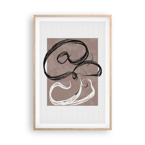 Poster in einem Rahmen aus heller Eiche - Komposition – die Suche nach Fülle - 61x91 cm