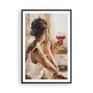 Poster in einem schwarzem Rahmen - Der Geschmack eines guten Moments - 61x91 cm