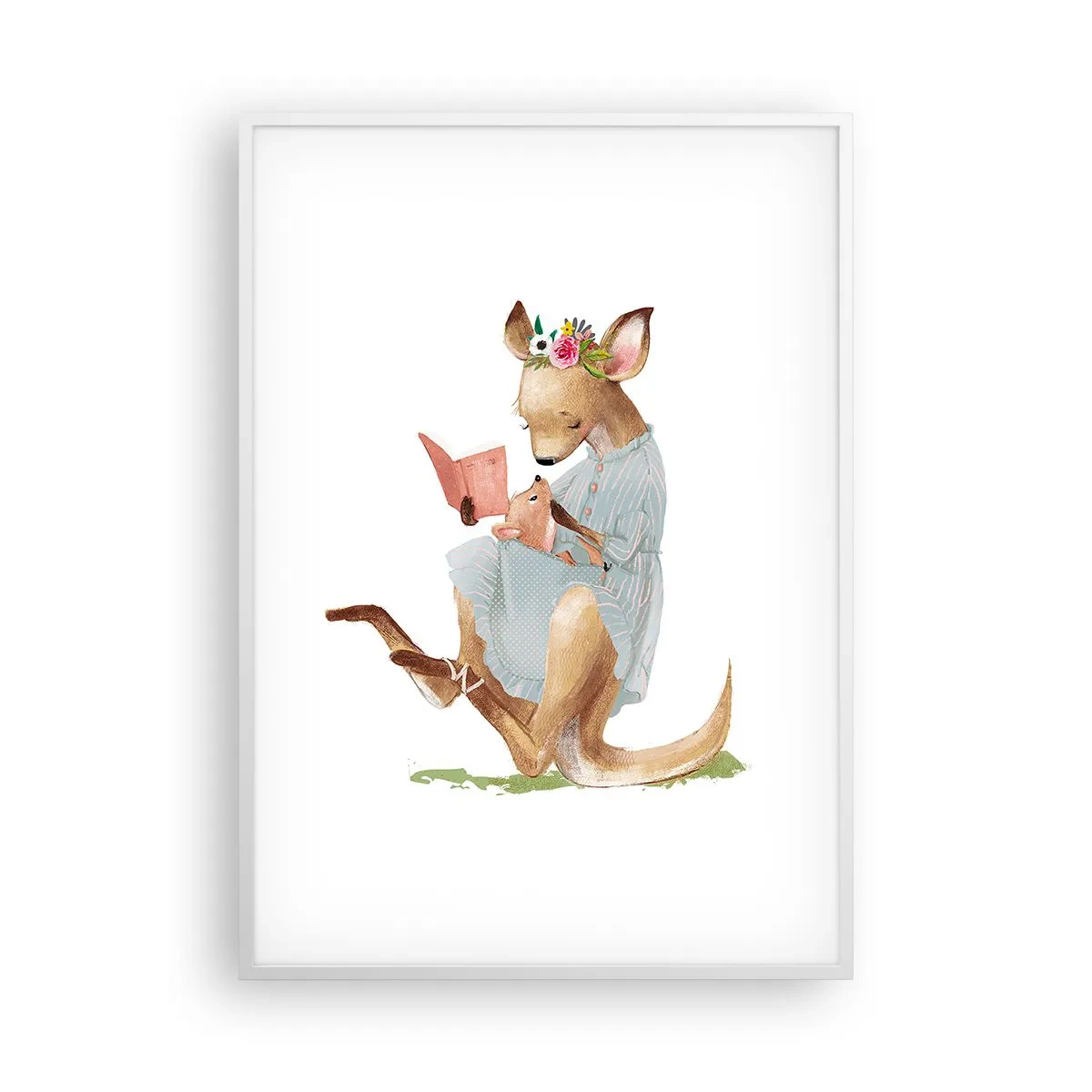 Poster in einem weißen Rahmen - Lies mir vor Mama - 70x100 cm