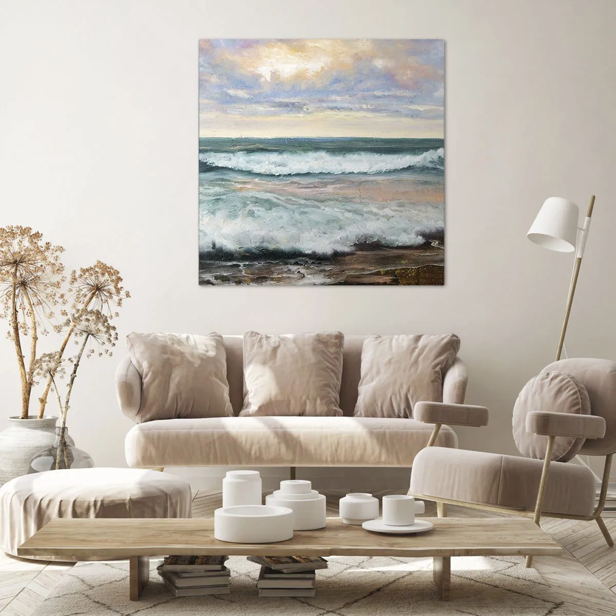 Bild auf Leinwand - Leinwandbild - Hier werden Sie Ihre Seele baumeln lassen - 50x50 cm