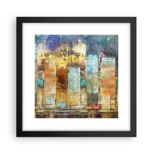 Poster in einem schwarzem Rahmen - Sonnige Metropole - 30x30 cm