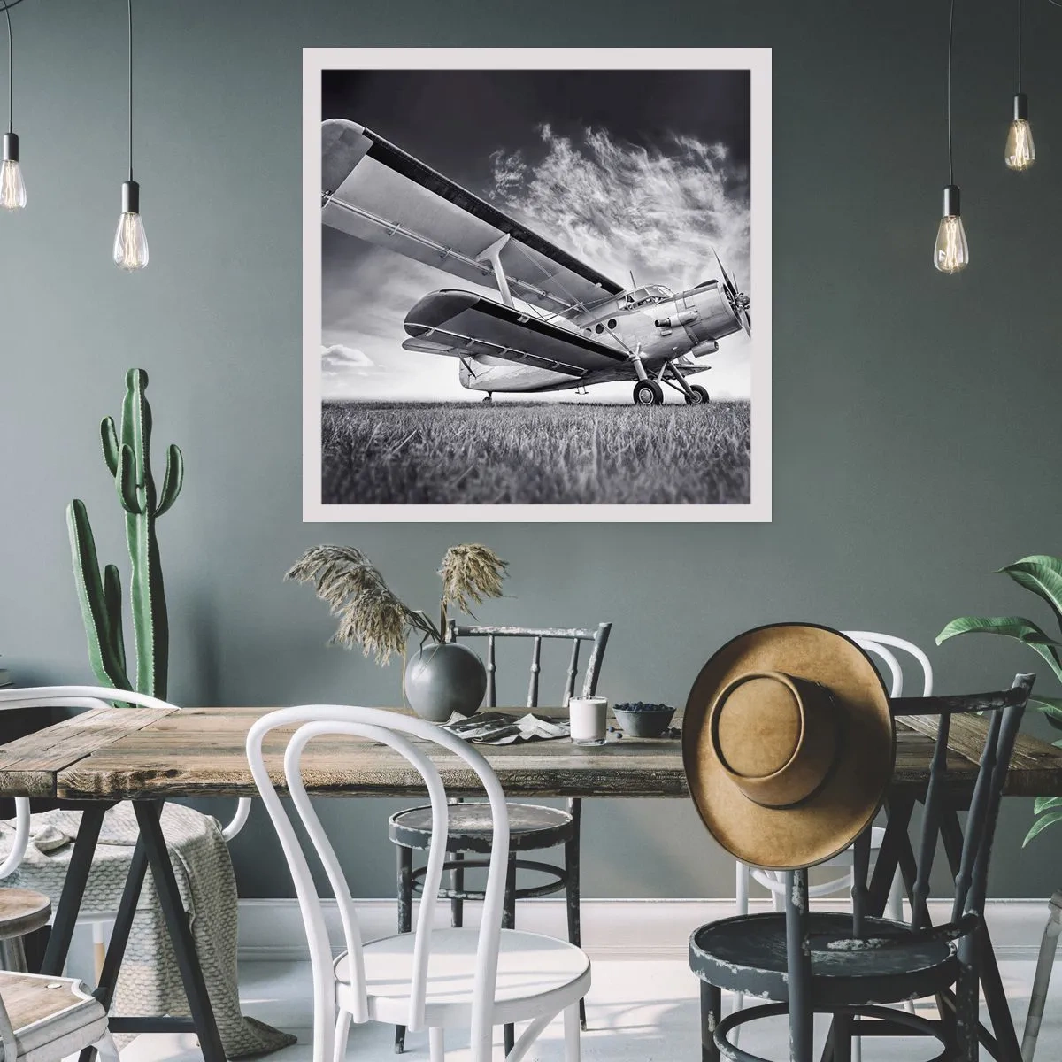 Poster - Der geflügelte Wanderer - 40x40 cm