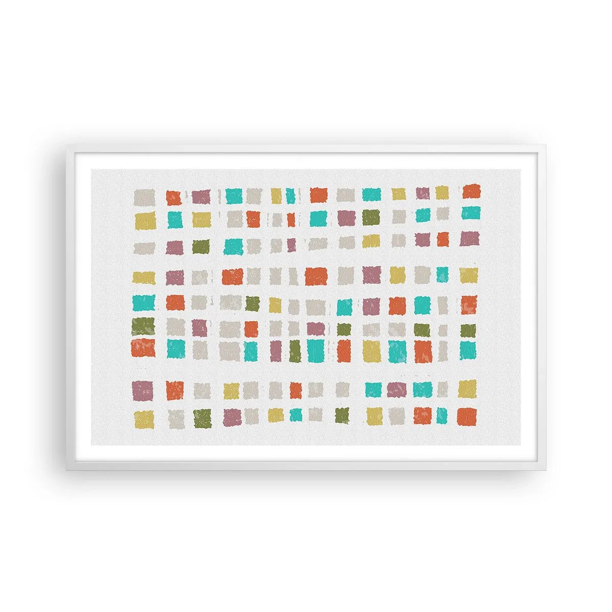 Poster in einem weißen Rahmen - Unbekanntes Spiel - 91x61 cm