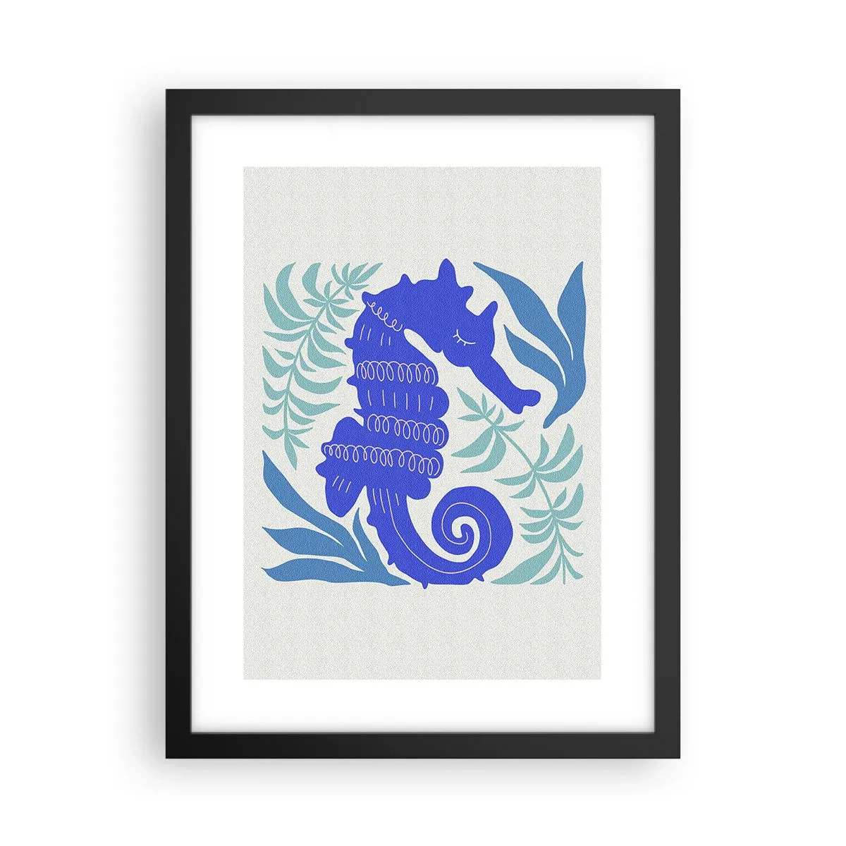 Poster in einem schwarzem Rahmen - Auf einer Unterwasserwiese - 30x40 cm