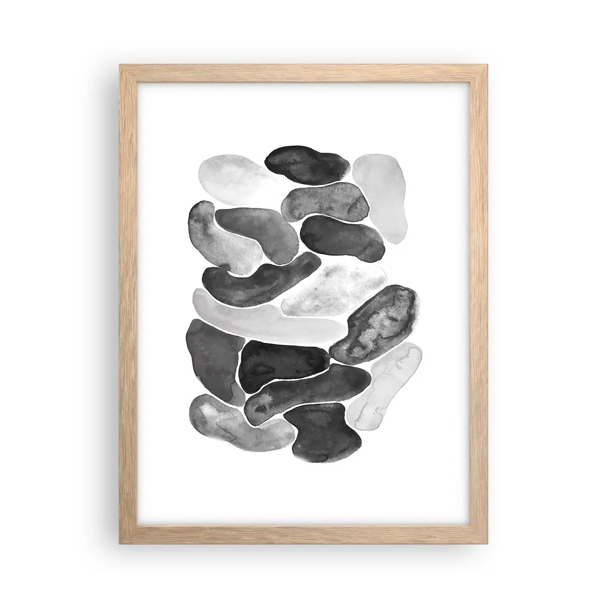 Poster in einem Rahmen aus heller Eiche - Felsige Abstraktion - 30x40 cm