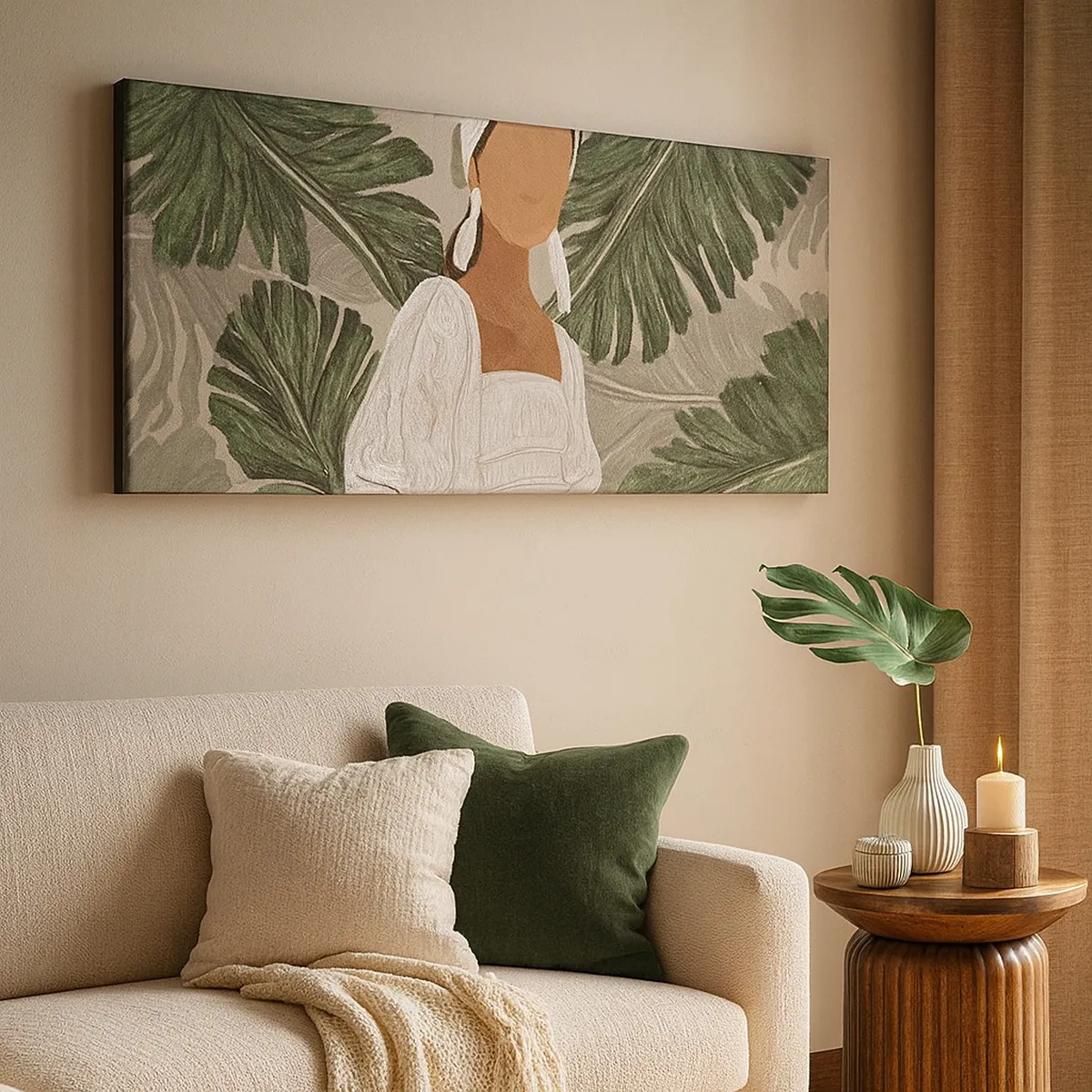 Bild auf Leinwand - Leinwandbild - Exotisches Porträt - 30x30 cm