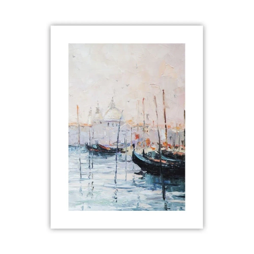 Poster - Hinter dem Wasser, hinter dem Nebel - 30x40 cm