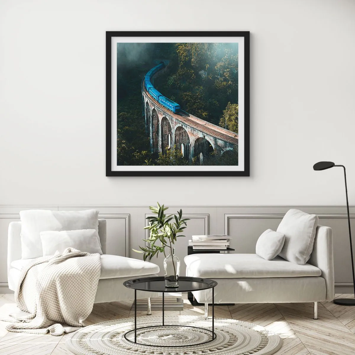 Poster in einem schwarzem Rahmen - Neigung zur Natur - 30x30 cm